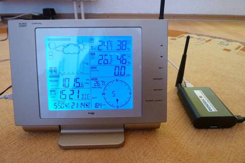 Eusoport Davis Nexus weather station online data Webserver